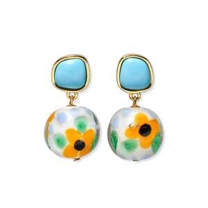 NEW LIZZIE FORTUNATO women's kado drop earrings in gold